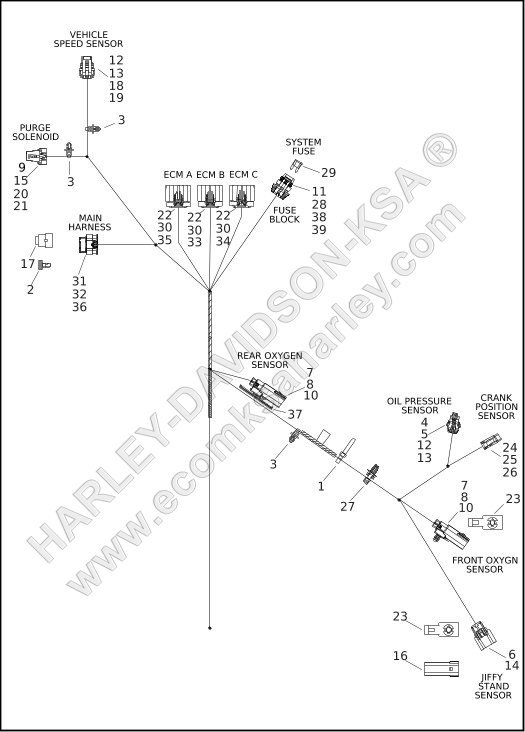 WIRING HARNESS, ENGINE (1 OF 3)